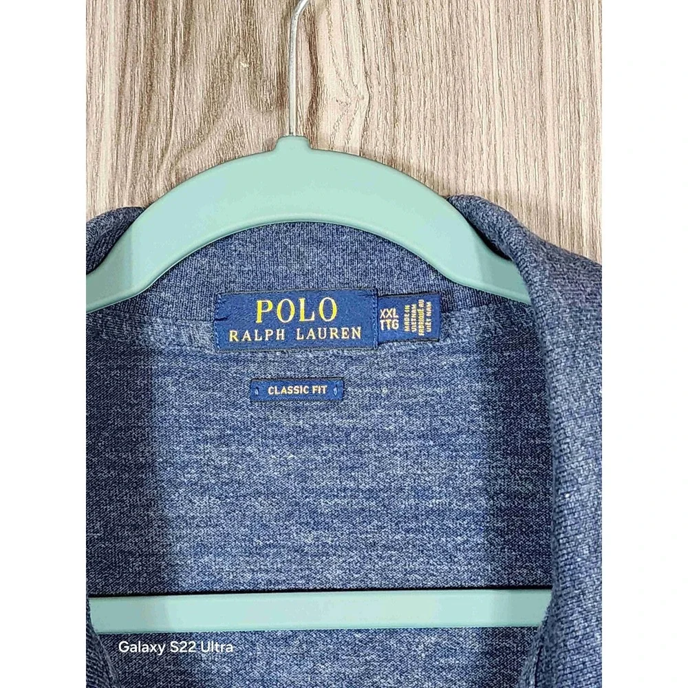 Ralph Lauren Blue Classic Fit Short Sleeve Polo Shirt Mens Size XXL